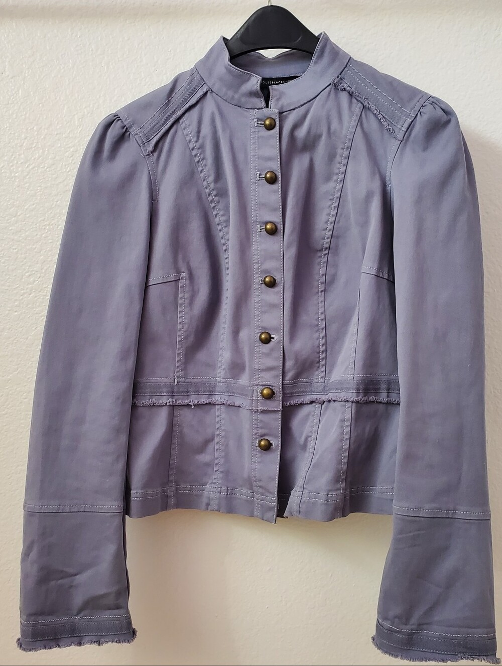 WHBM Blue Gray Structured Blazer